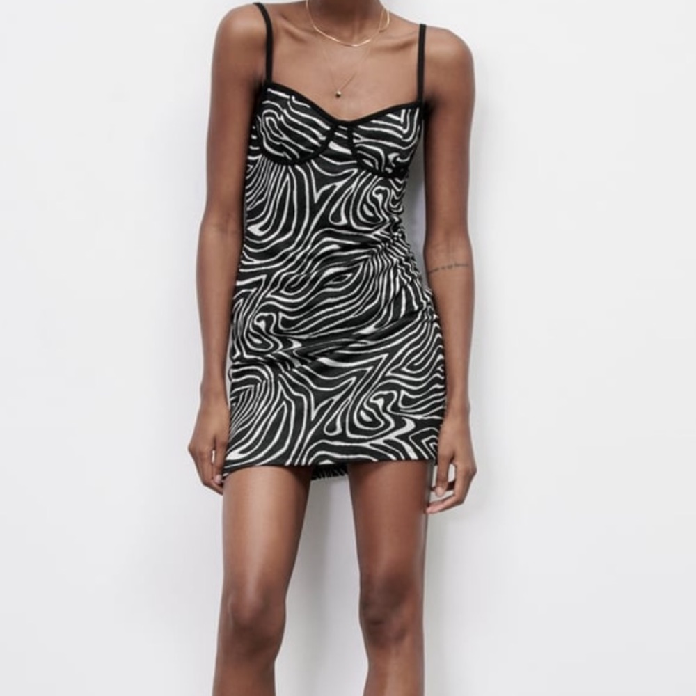 ZARA JACQUARD MINI DRESS